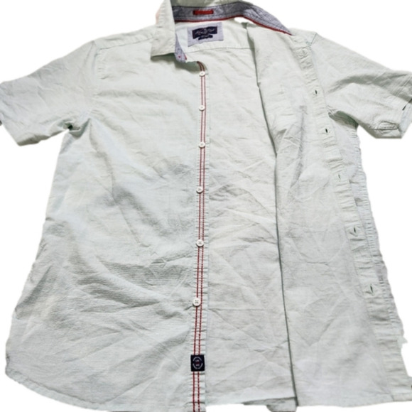 Men's Casual shirt Button down Short sleeves Cotton Size XL ACROSS THE POND - Picture 5 of 14